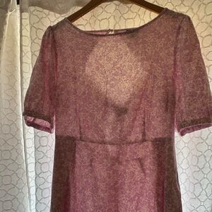 Who What Wear Lavender Floral short Sleeve Dress